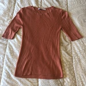 Zara Peach knit top Medium